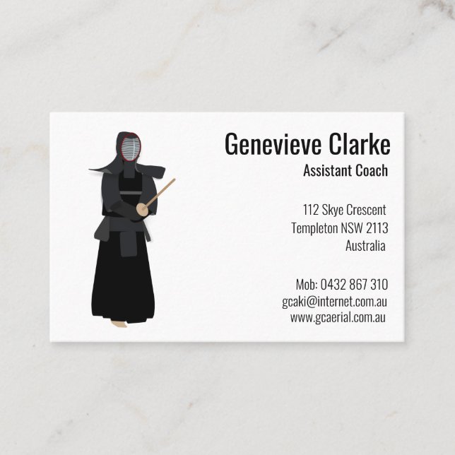 Kendo Visitenkarte (Vorderseite)