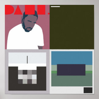 Kendrick Discografie minimale Albumdecke Poster