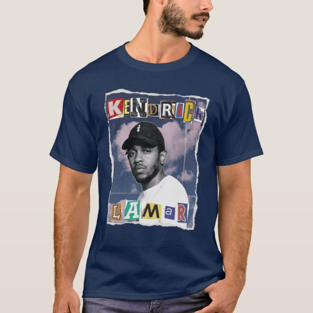 Kendrick Lamar Scrapbook-Effekt-Geschenk T-Shirt (Vorderseite)