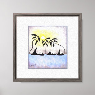 Kenia African Art, Phantastisch Full Moon Sailing Leinwanddruck