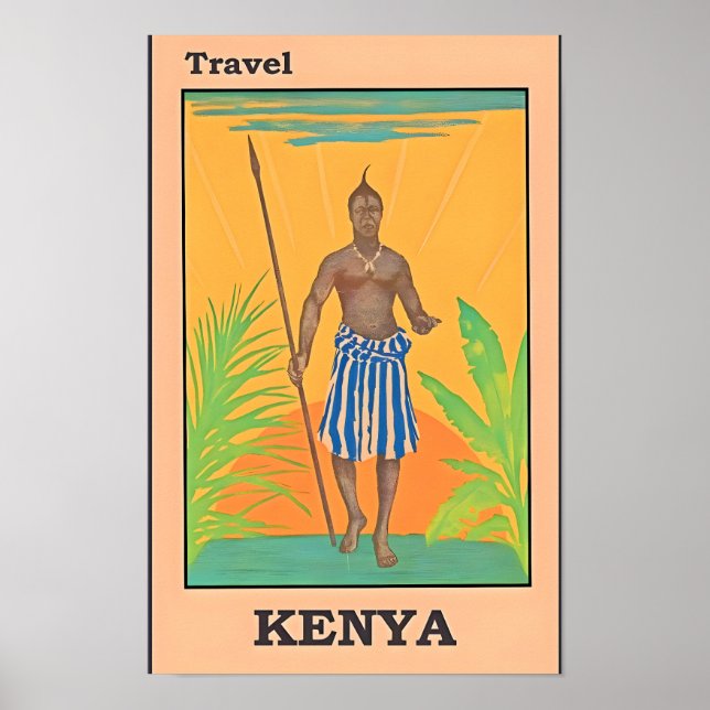 Kenia-Afrika-Reiseposter Poster (Vorne)