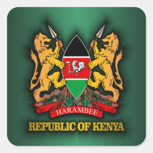 Kenia COA Quadratischer Aufkleber