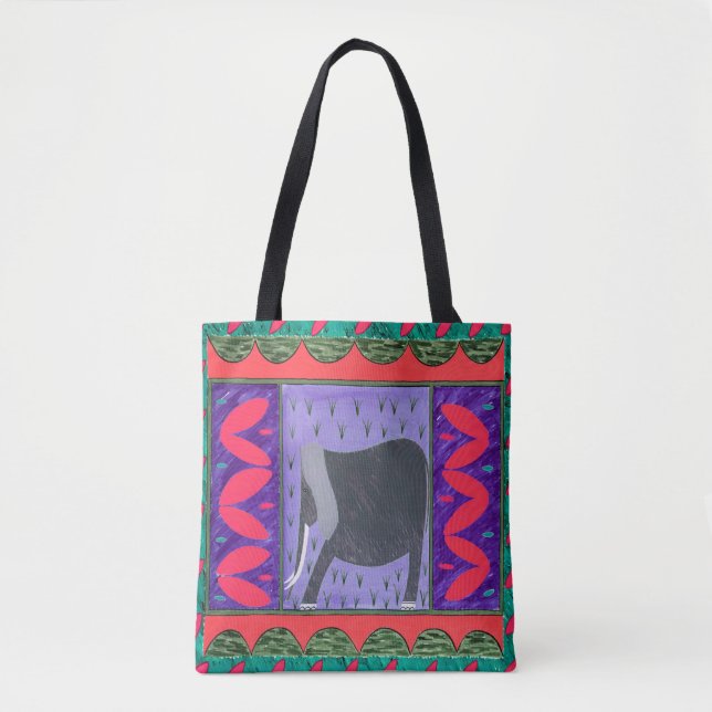 Kenia Elephant Red Tote Bag (Vorderseite)