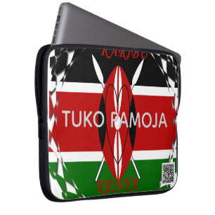 Kenia-Erbe Tuko Pamoja Tech Zusammenführen Laptopschutzhülle