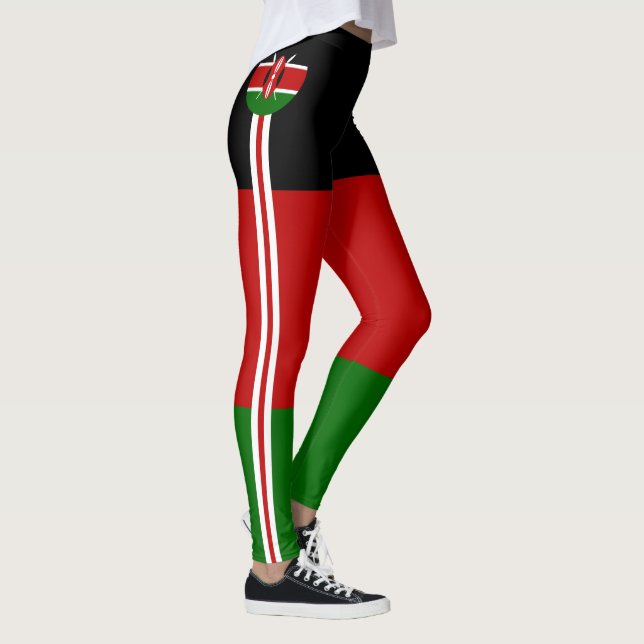 Kenia Fashion & Kenyan Flag Reise / Sportfan Leg Leggings (Rechts)