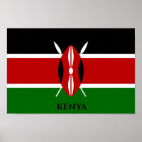 Kenia Flag, Afrika