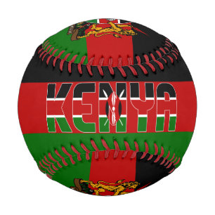 Kenia Flag and Coat of Arms Patriotic Baseball