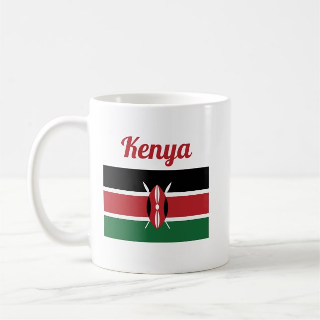 Kenia Flag Kaffee Tasse (Links)
