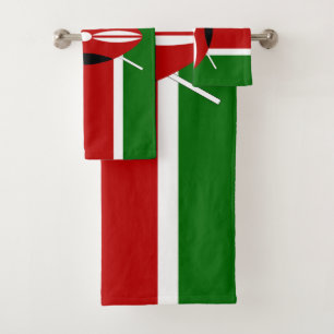 Kenia-Flagge Badhandtuch Set