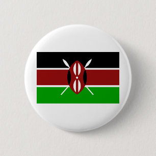 Kenia-Flagge Button