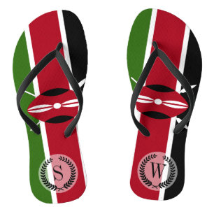 Kenia-Flagge Flip Flops