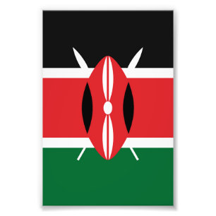Kenia-Flagge Fotodruck