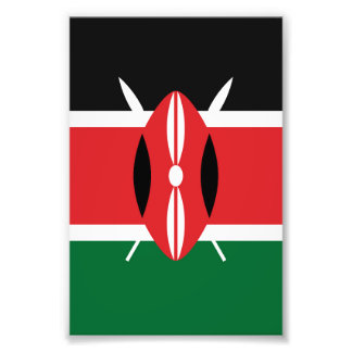 Kenia-Flagge Fotodruck