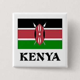 Kenia-Flagge, gekennzeichnet Button