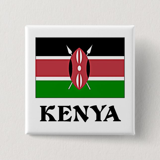 Kenia-Flagge, gekennzeichnet Button (Vorderseite)