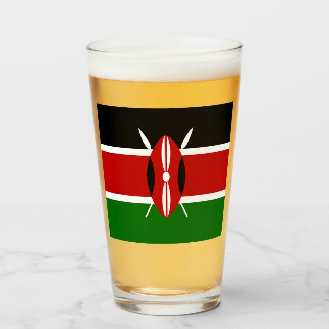 Kenia-Flagge  Glas (Vorne (Gefüllt))