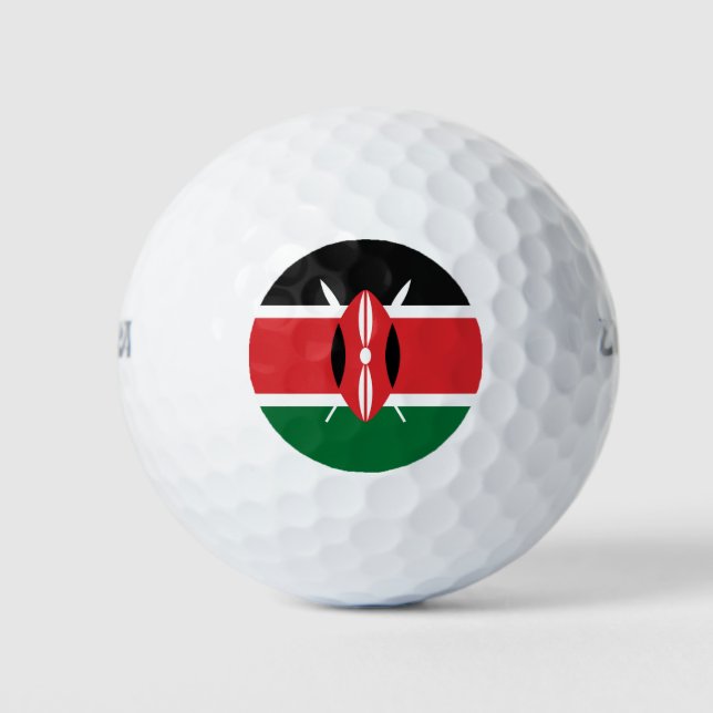 Kenia-Flagge Golfball (Vorderseite)