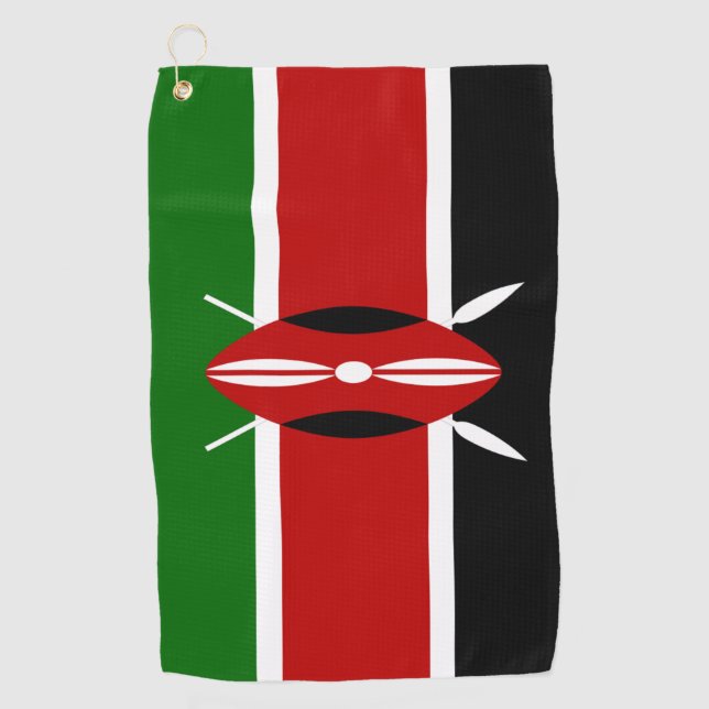 Kenia-Flagge  Golfhandtuch (Vorderseite)