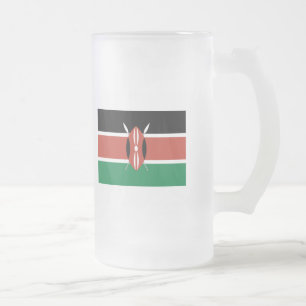 Kenia-FLAGGE International Mattglas Bierglas