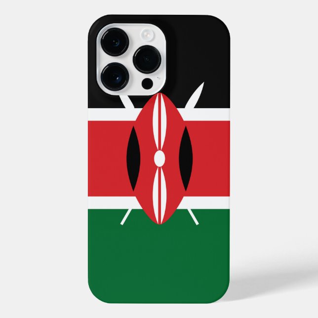 Kenia-Flagge iPhone Hülle (Rückseite)