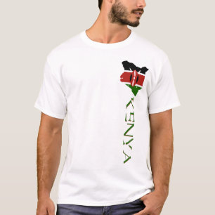 Kenia Flagge Karte T-Shirt