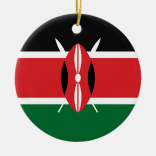 Kenia-Flagge Keramik Ornament