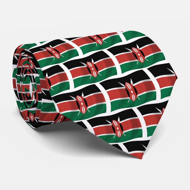 Kenia-Flagge Krawatte (Gerollt)