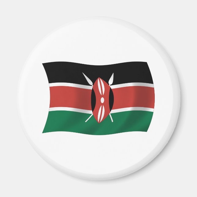 Kenia-Flagge-Magnet Magnet (Vorne)