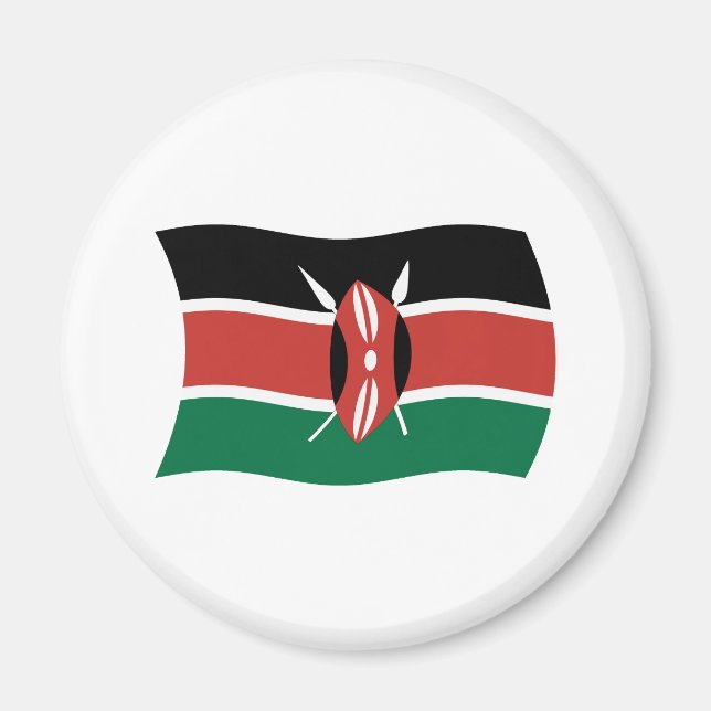 Kenia-Flagge-Magnet Magnet (Vorne)
