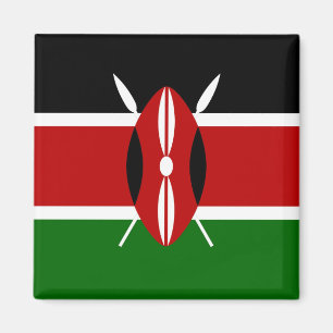 Kenia-Flagge-Magnet Quadrat Magnet