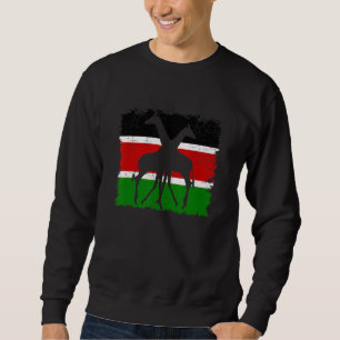 Kenia-Flagge mit Giraffe Sweatshirt