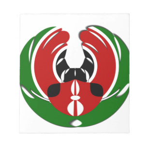 Kenia-Flagge Notizblock