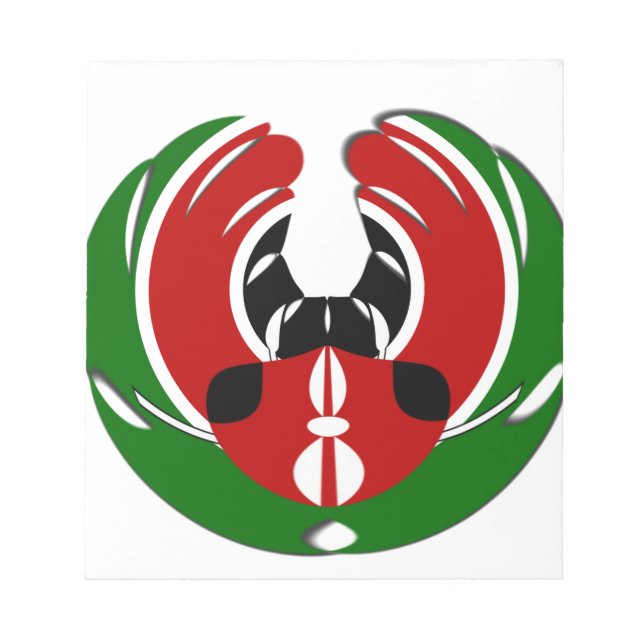 Kenia-Flagge Notizblock (Vorderseite)