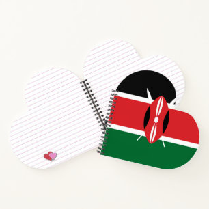 Kenia-Flagge Notizbuch