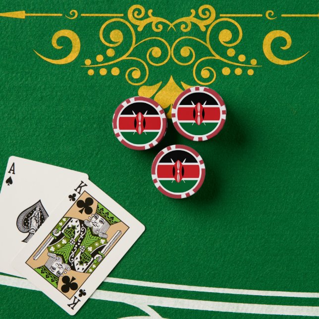 Kenia-Flagge Pokerchips (Pokertisch (Stapel))