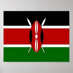 Kenia - Flagge - Poster