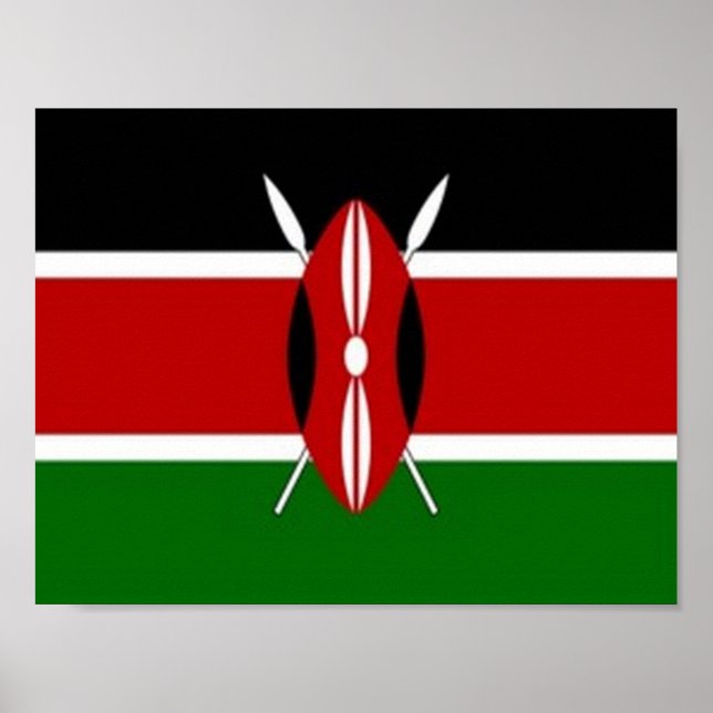 Kenia - Flagge - Poster (Vorne)