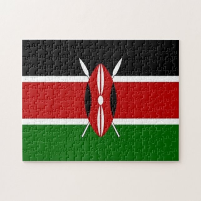 Kenia - Flagge - Puzzle (Horizontal)