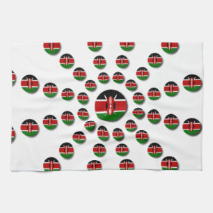 Kenia-Flagge Radialmuster: Patriotische Kunst & De Küchentuch
