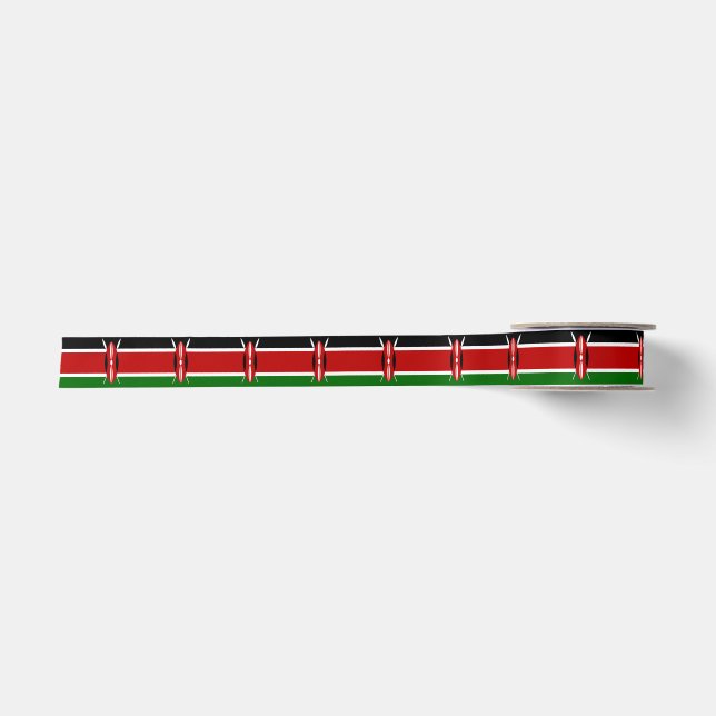 Kenia-Flagge Satinband (Vorderseite)
