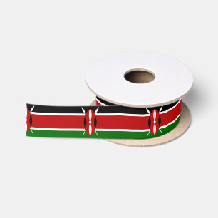 Kenia-Flagge Satinband
