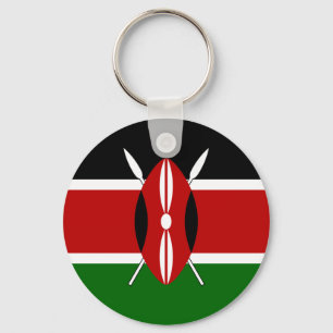 Kenia-Flagge Schlüsselanhänger
