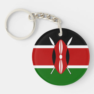 Kenia-Flagge Schlüsselanhänger