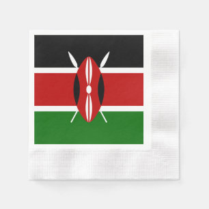 Kenia-Flagge Serviette