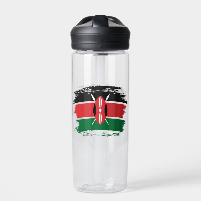 Kenia-Flagge Trinkflasche (Vorderseite)