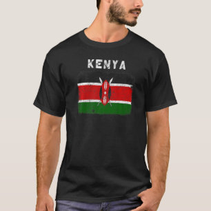 Kenia-Flagge Vintag Kenianische Flagge Kenia T-Shirt