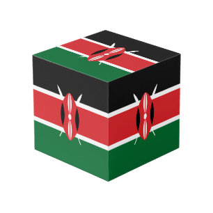 Kenia-Flagge Würfel