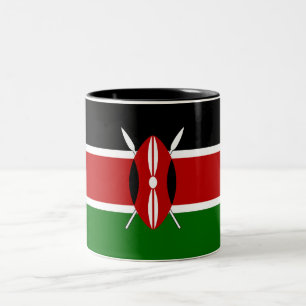 Kenia-Flagge Zweifarbige Tasse