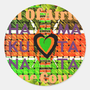 Kenia: Ganz Afrika in einem Land - Gewebte Flagge Runder Aufkleber