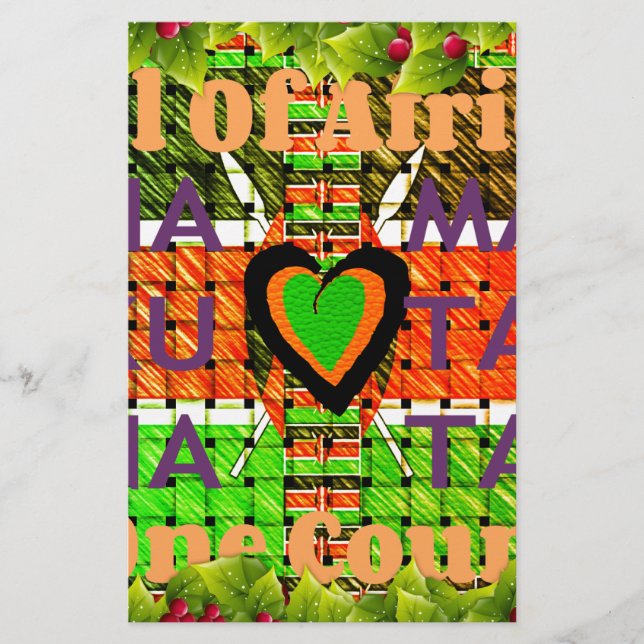 Kenia: ganz Afrika in einem Land - Waldenflagge Briefpapier (Vorderseite)